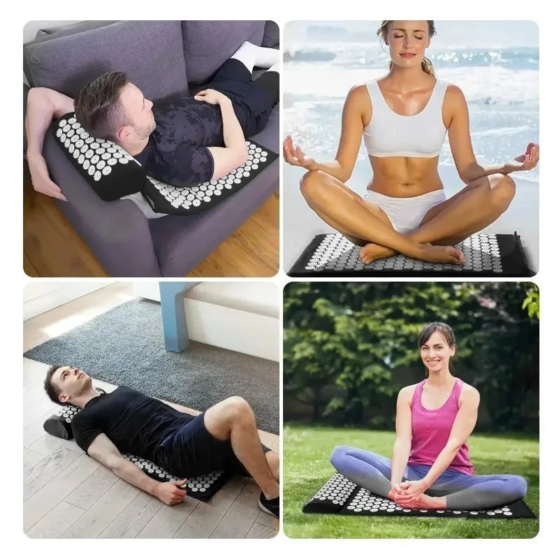 Acupressure Yoga Mat & Pillow Set – Muscle Relaxation and Stress Relief