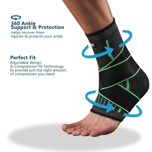 Adjustable Ankle Support Sleeve – Sports Wrap for Comfort & Stability