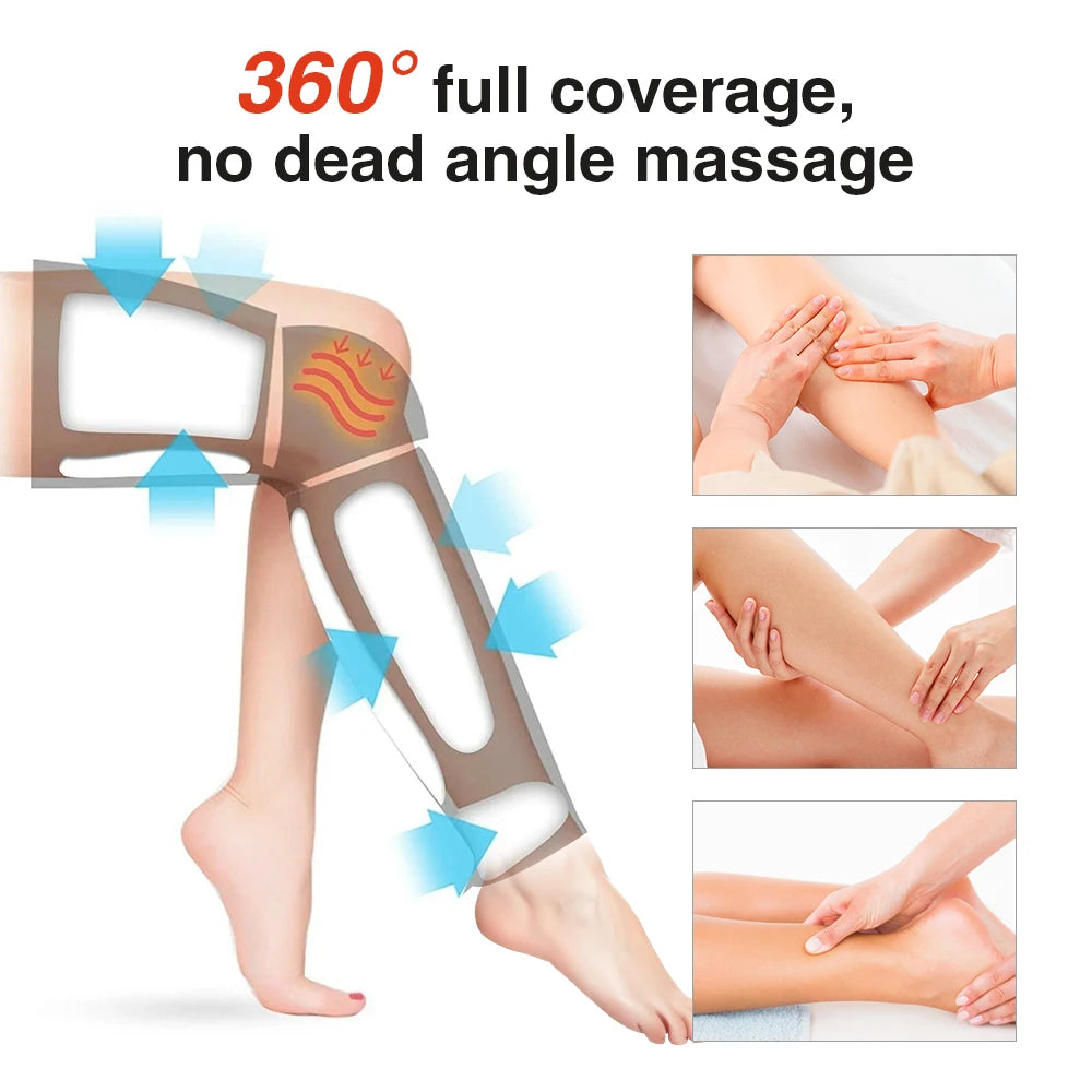 Air Compression Leg Massager with Heat – Relaxation & Recovery
