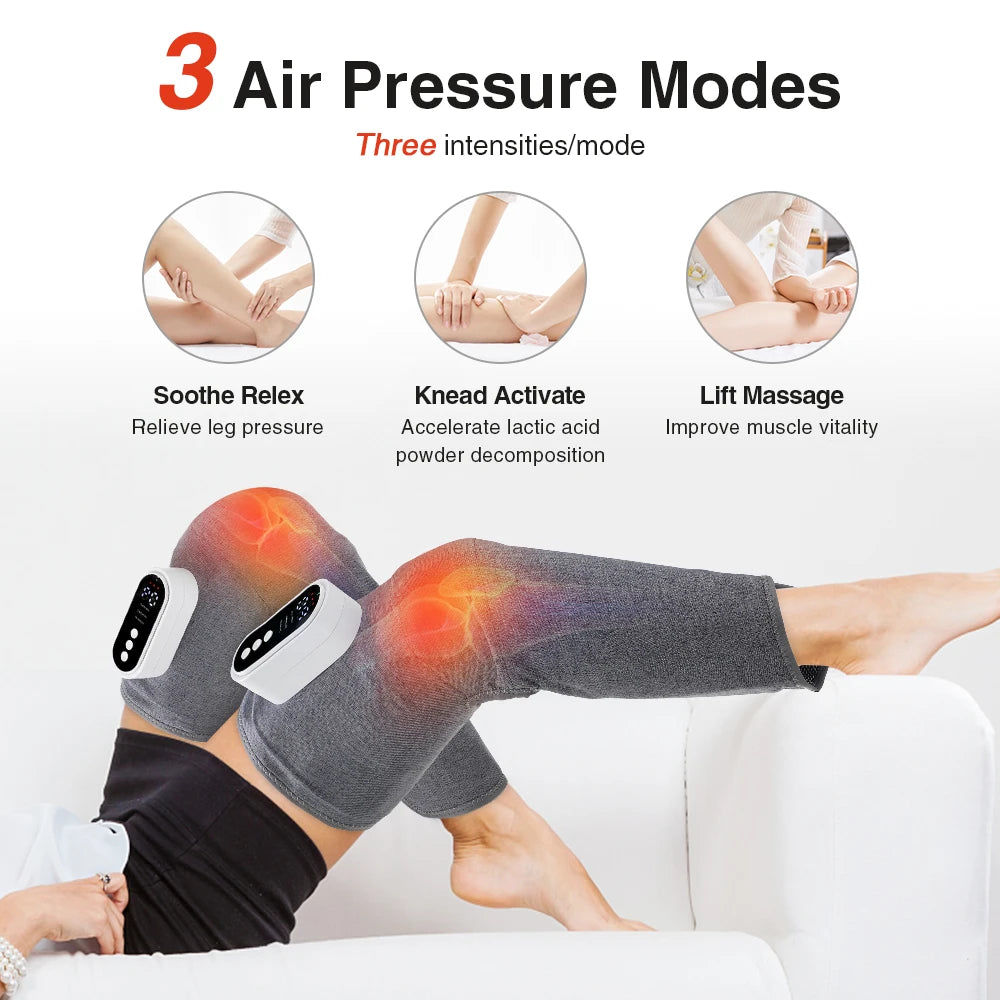 Air Compression Leg Massager with Heat – Relaxation & Recovery