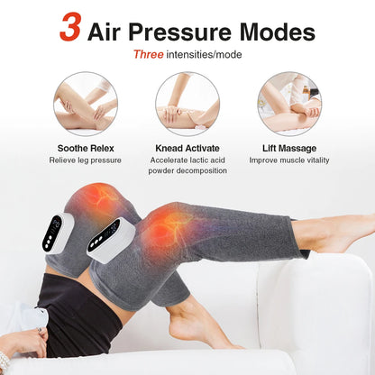 Air Compression Leg Massager with Heat – Relaxation & Recovery